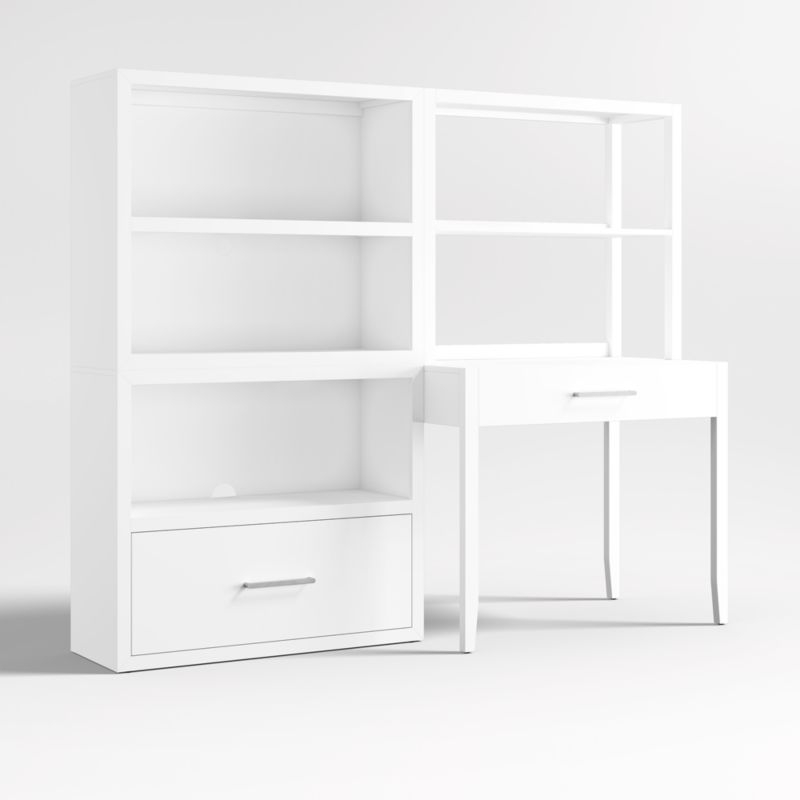 Ever Simple Modular White Wood Kids Workspace Suite - Image 4