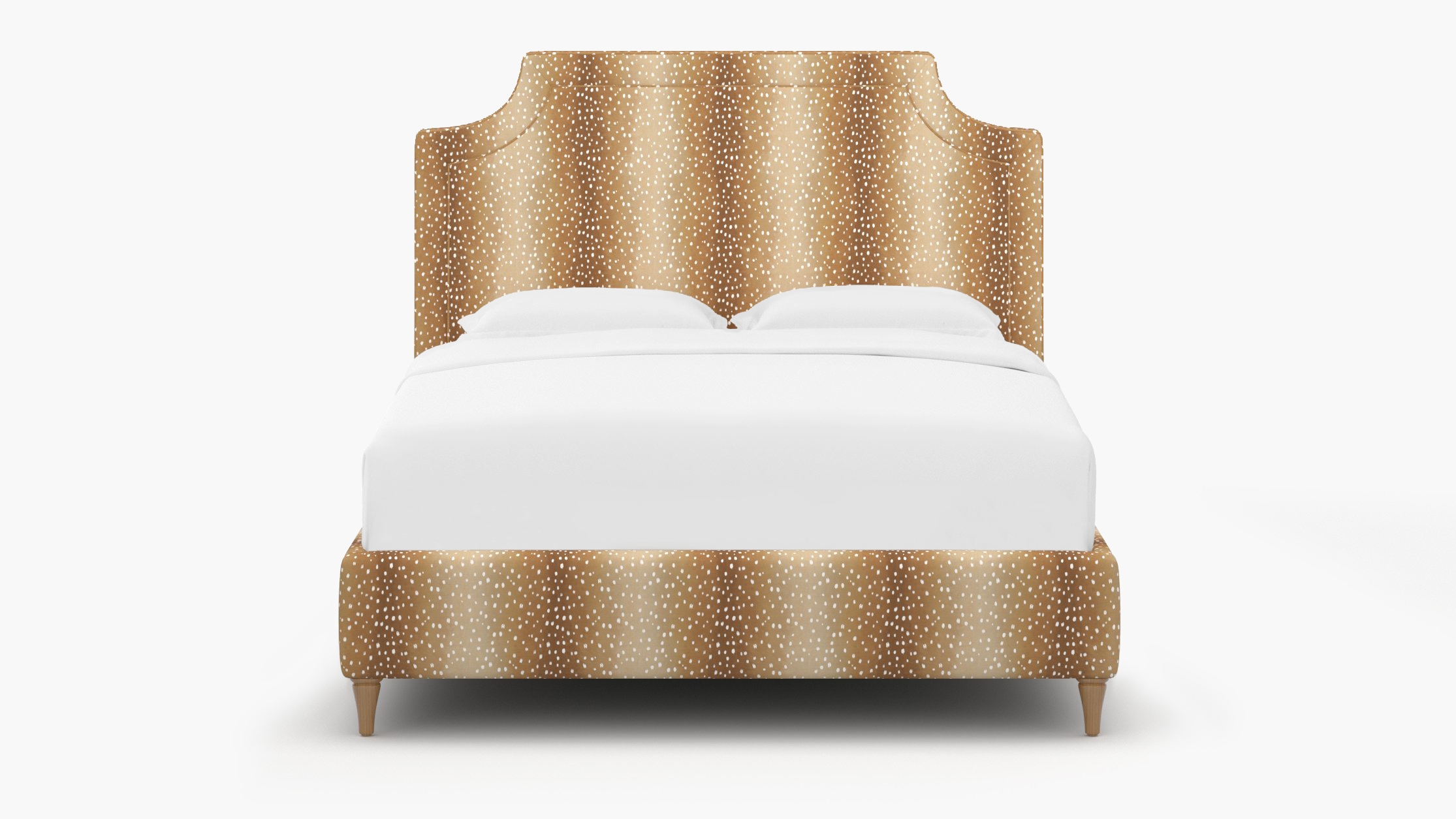 Deco Bed, Faline, Natural Decorative Tapered Leg, King - Image 0