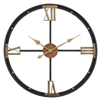 17 Stories & Co. Gold Rowan Industrial Clock - Image 0