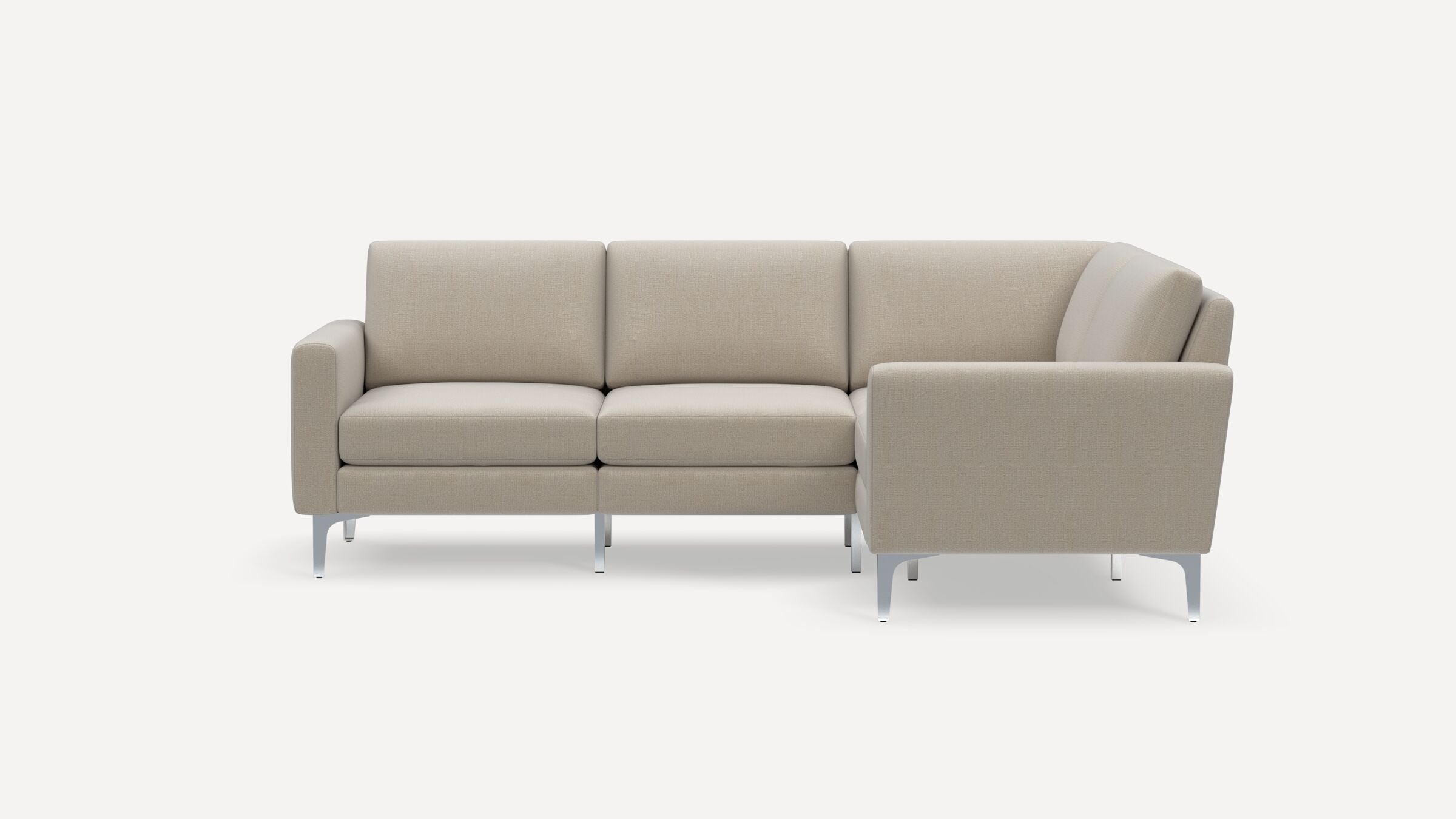 Nomad 4-Seat Corner Sectional - Georgia Clay - Performance Chenille / Chrome - Metal / Block - Image 0