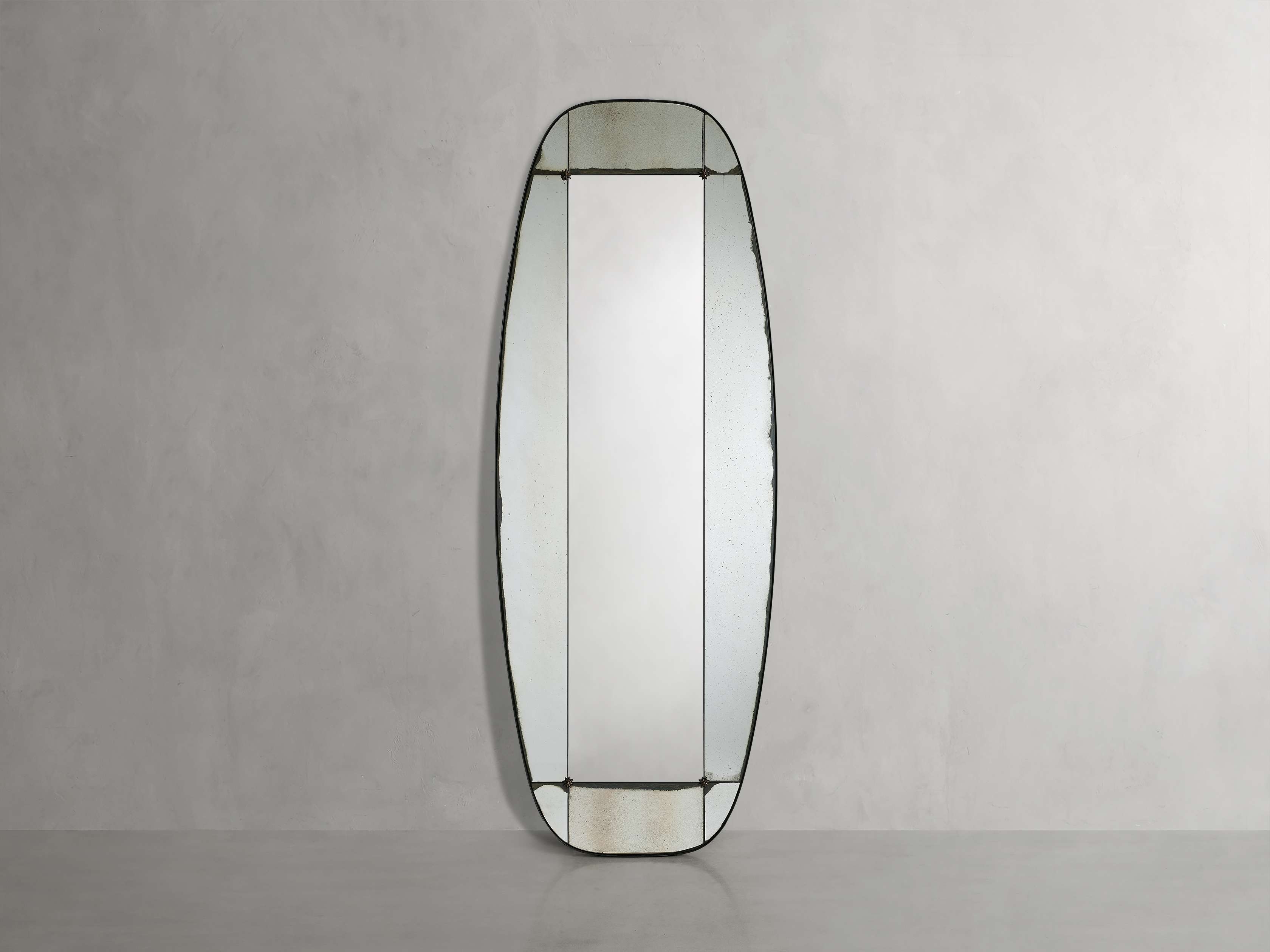 Madera Narrow Floor Mirror in Metal Black - Image 0