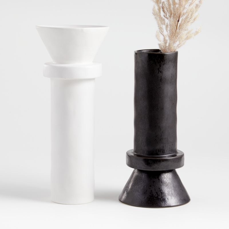 Black Brutalist Vase by Leanne Ford - Image 2