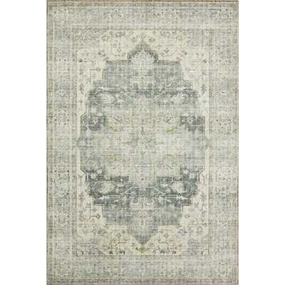 Appy Power Loom Charcoal/Green Rug - Image 0