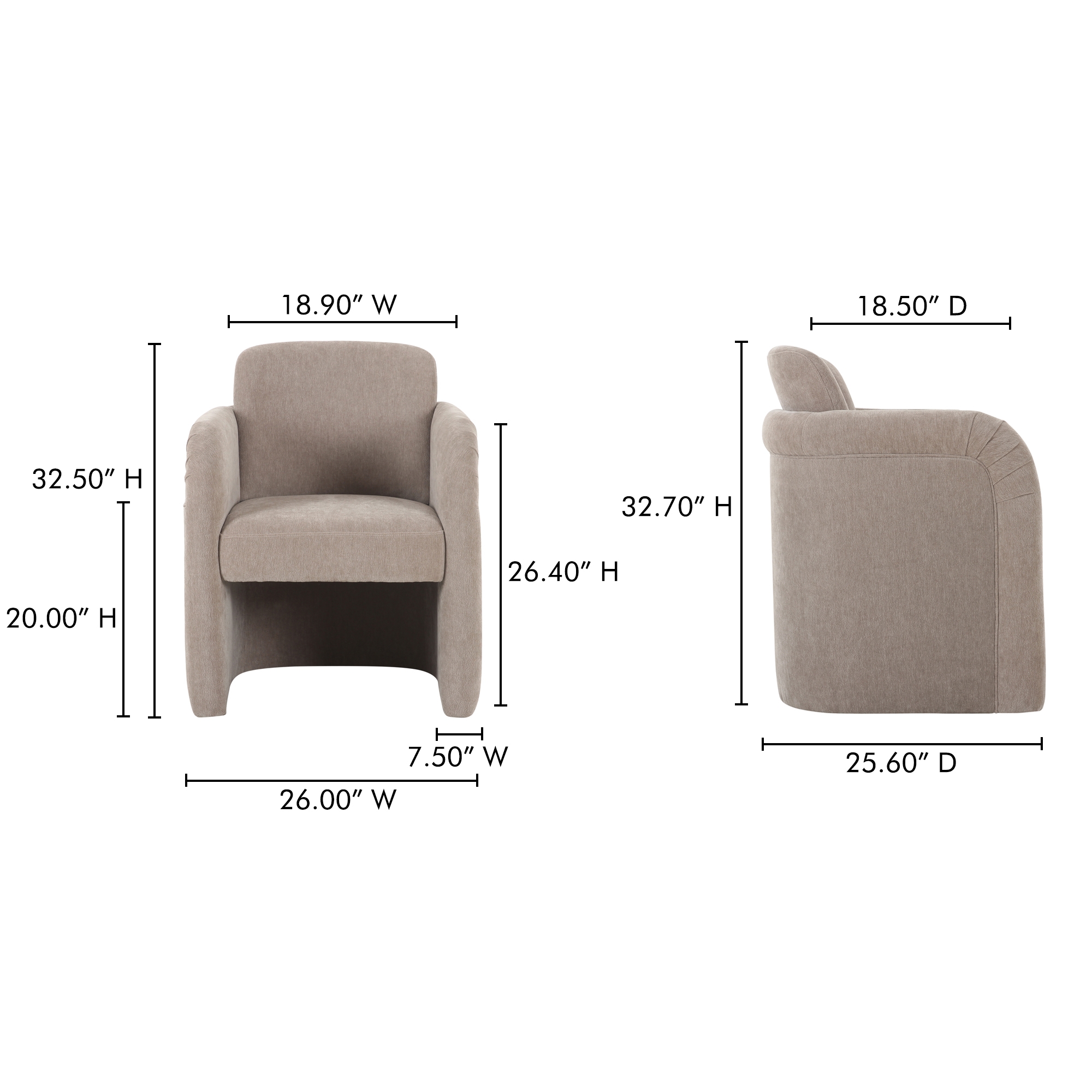 Mesto Rolling Dining Chair Taupe - Image 11