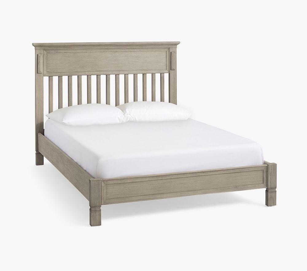 Larkin 4-in-1 Low Footboard Full Bed Conversion Kit, Stone Gray, In-Home Delivery - Image 0