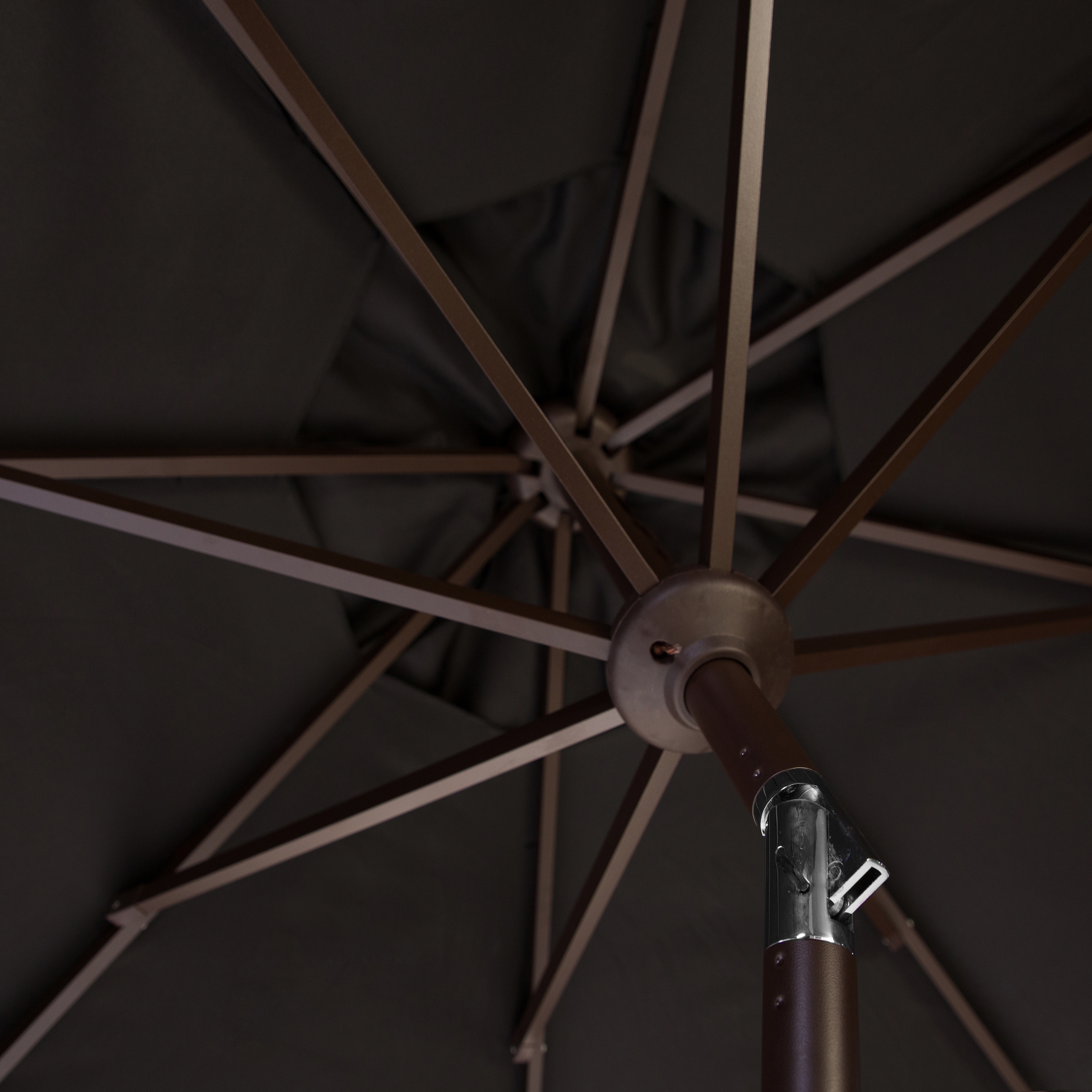 Uv Resistant Ortega 9 Ft Auto Tilt Crank Umbrella - Black - Arlo Home - Image 2