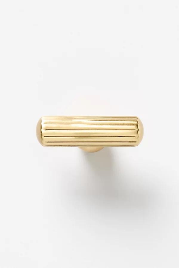 Aldina Brass Fluted Knobs, Set of 2 - Image 0