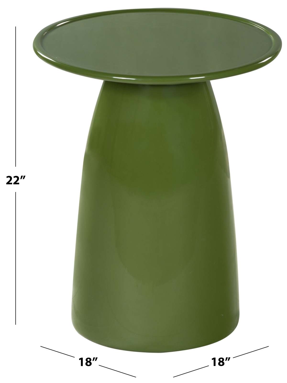 Stephan Concrete Accent Table - Olive Green - Image 6