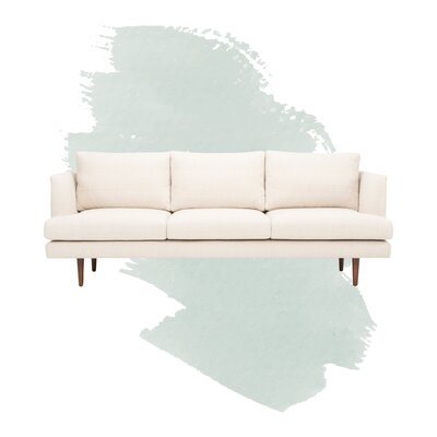 84" Recessed Arm Sofa in Cream - Image 0
