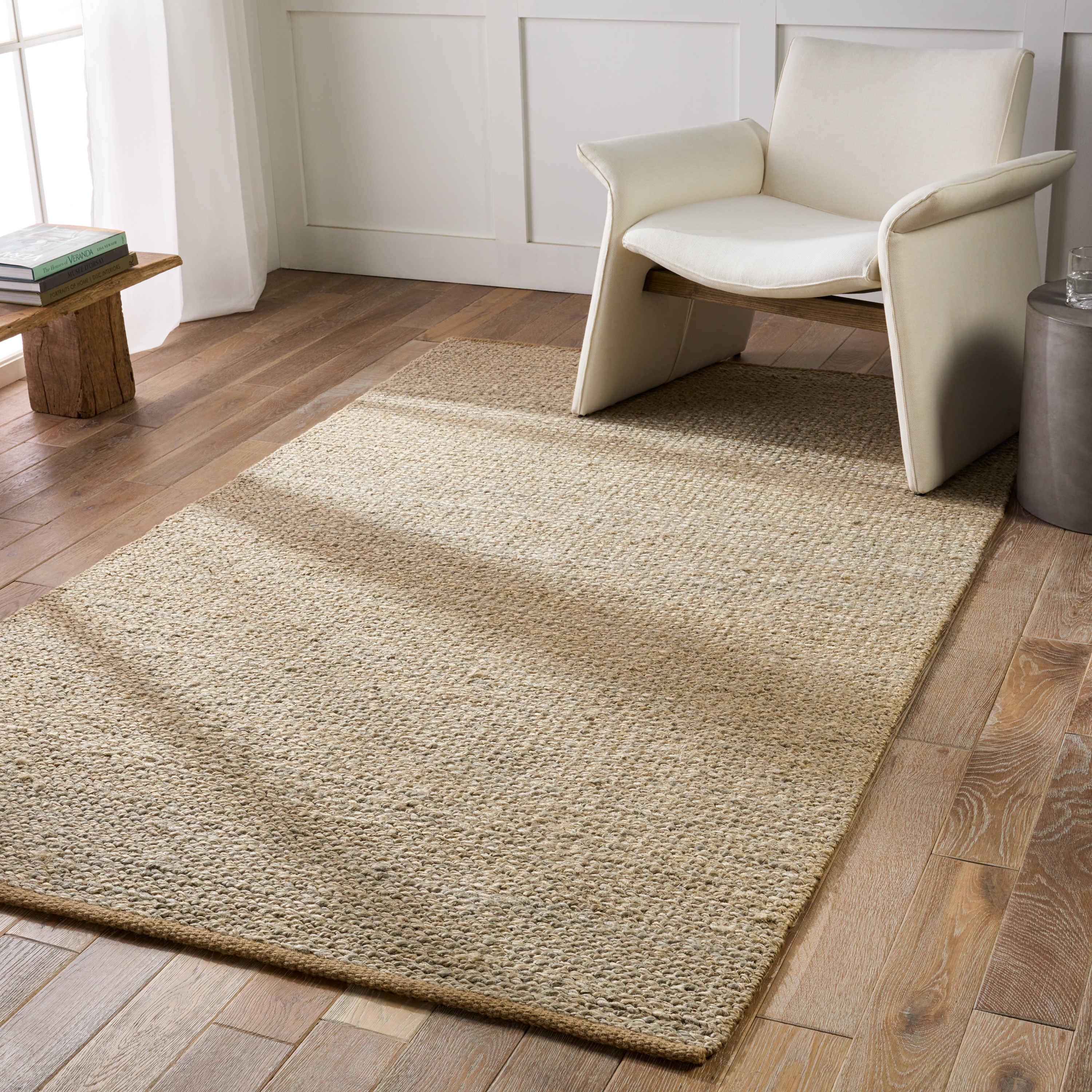 Murrel Handmade Solid Brown Area Rug (5'X8') - Image 4