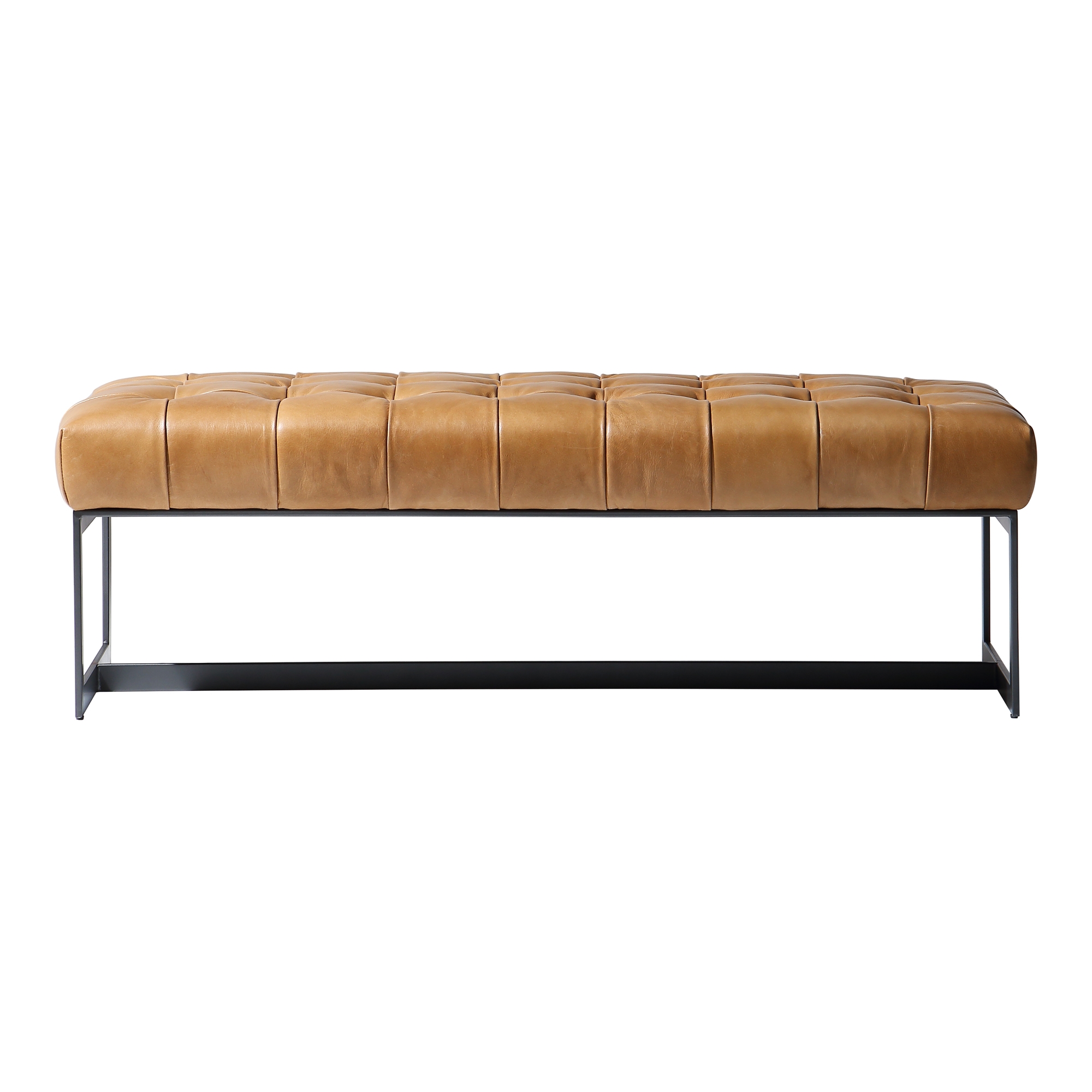 Wyatt Leather Bench Tan - Image 0