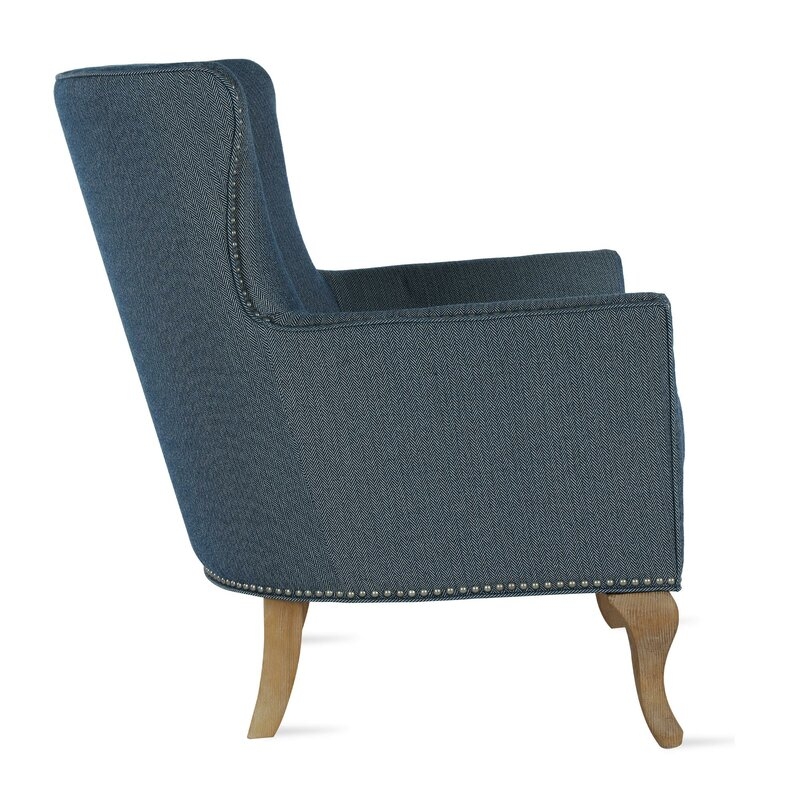 Angie 29.5'' Wide Armchair, Solid Blue Polyester Blend - Image 2