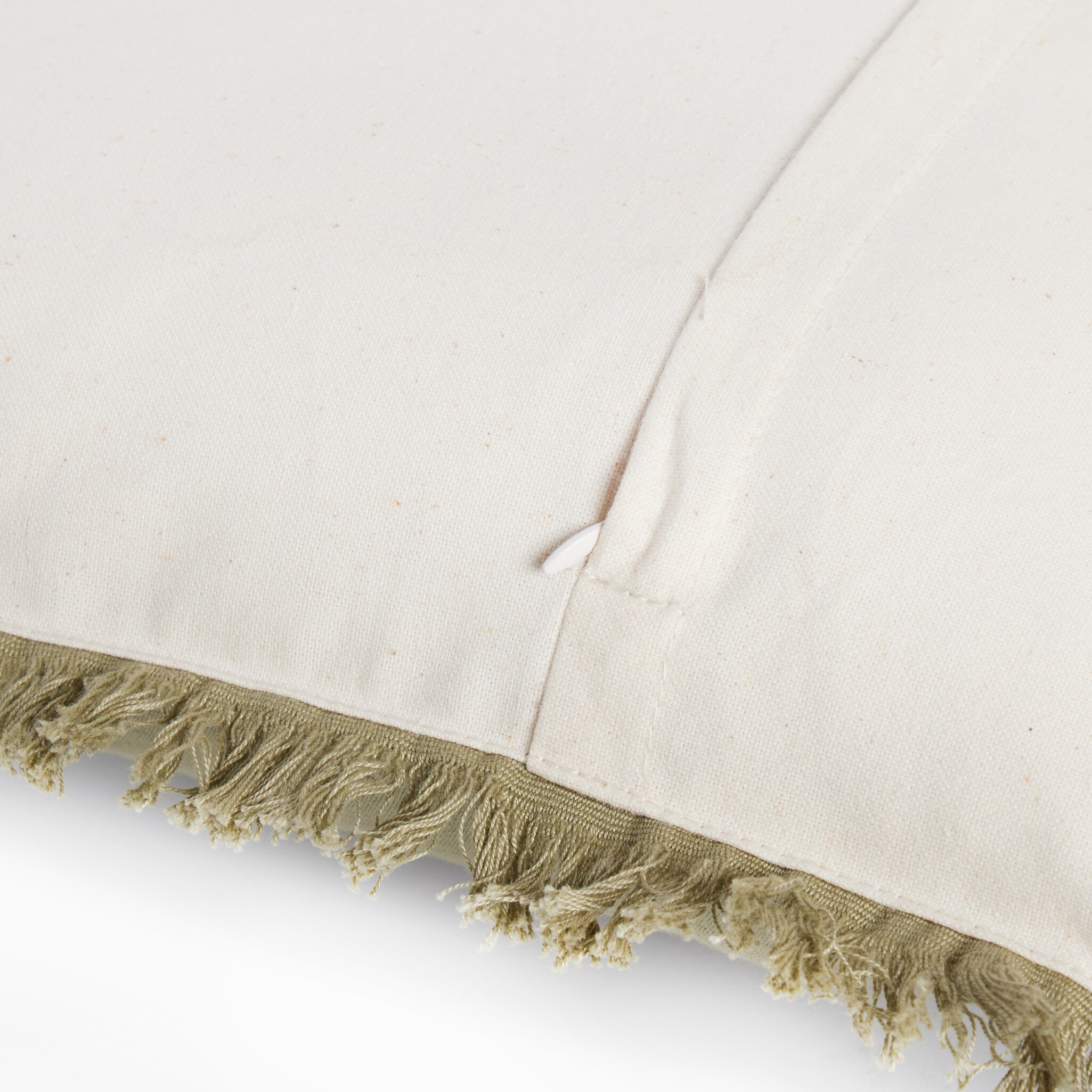 Handwoven Eyelash Pillow - Sage Cotton - Image 5