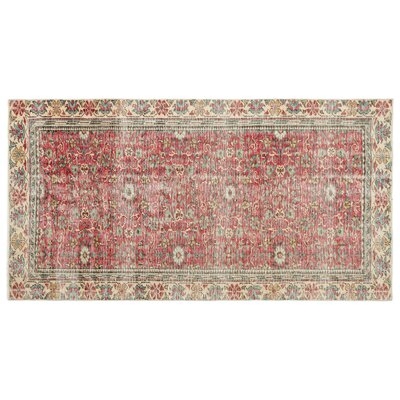 One-of-a-Kind Hand-Knotted 1960s Turkish Red 4'7" x 8'8" Area Rug - Image 0
