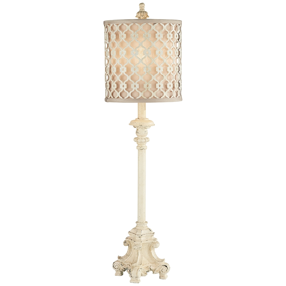 Regency Hill French Candlestick 34" High Vichelis Ivory Finish Lamp - Image 0
