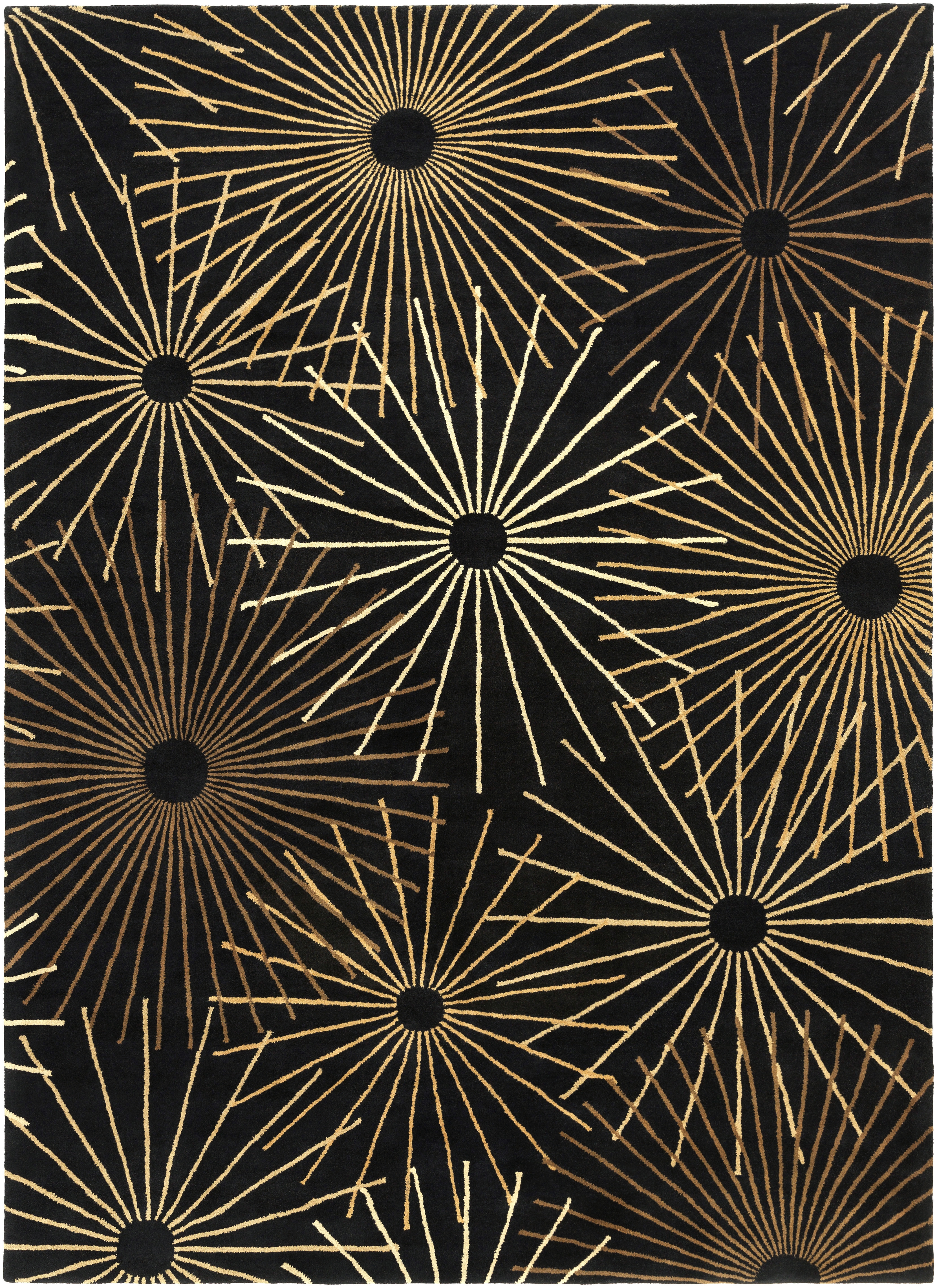 Forum Black Indoor 6' x 9' Handmade Rug - Image 0
