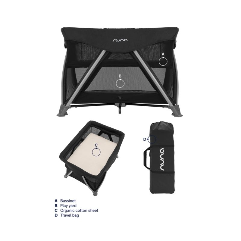 Nuna ® SENA aire ® Caviar Black Playard and Travel Crib - Image 9