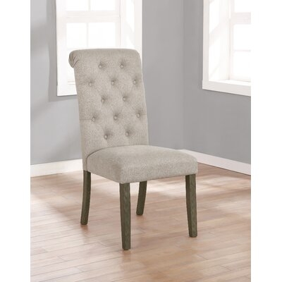 Deovian Tufted Linen Upholstered Dining Chair - Image 0
