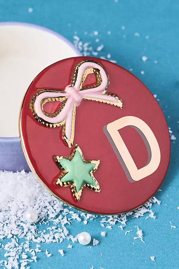 Handpainted Stoneware Monogram Trinket Box - Image 0