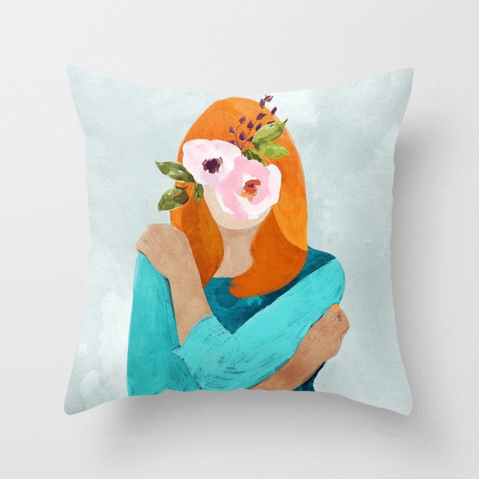 Embrace Change #painting #concept Throw Pillow by 83 Oranges Free Spirits - Cover (16" x 16") With Pillow Insert - Outdoor Pillow - Image 0