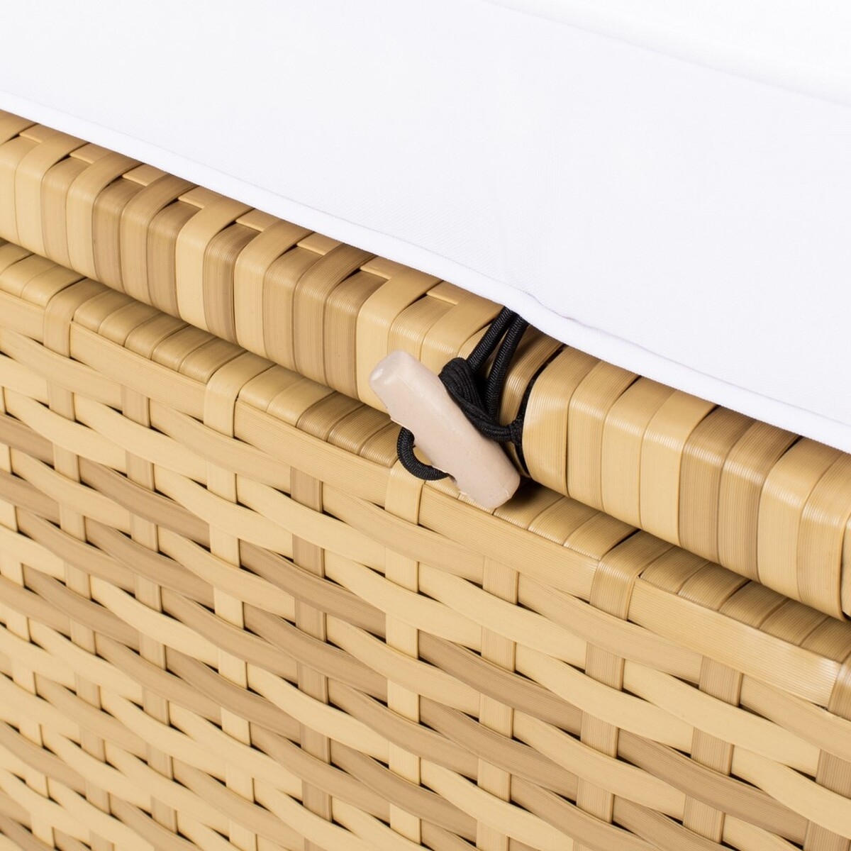 Pramla Outdoor Sette With Otto - Natural/White - Safavieh - Image 3