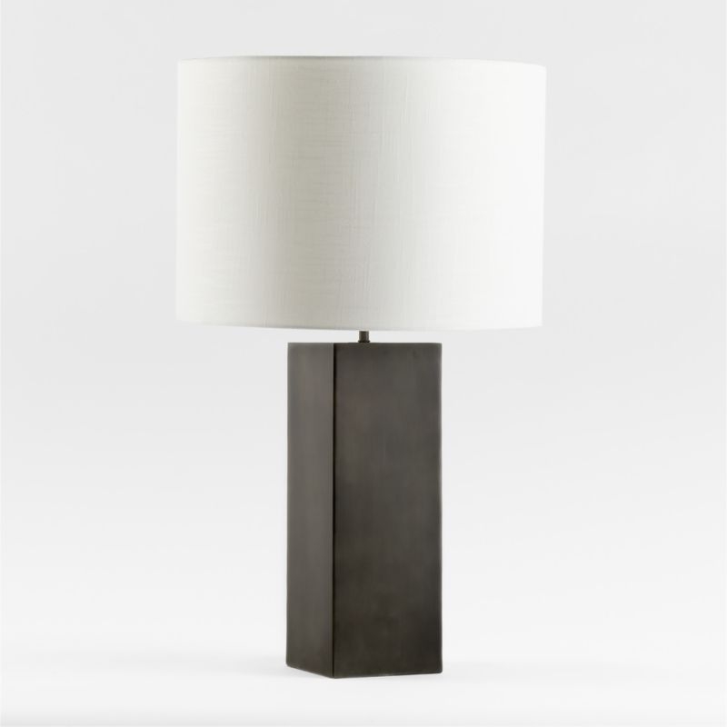 Folie Black Square USB Table Lamp with Drum Shade - Image 3