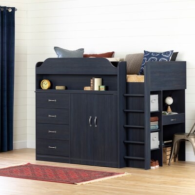 Arlen Twin Bed with 5 Drawers and Shelves - Image 0