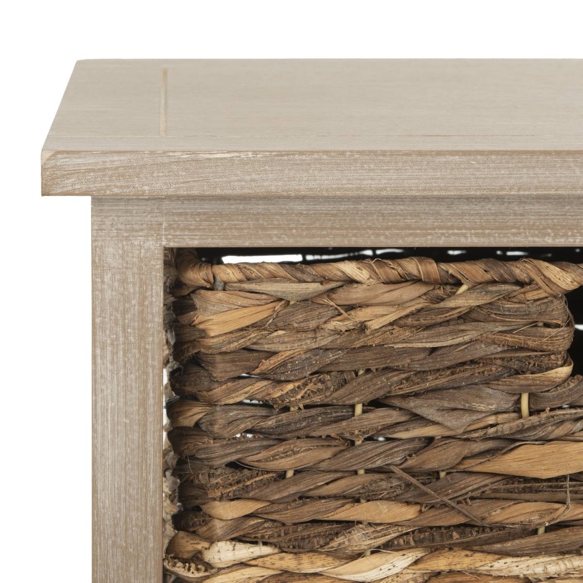 Halle Storage Side Table - White Washed - Safavieh - Image 2