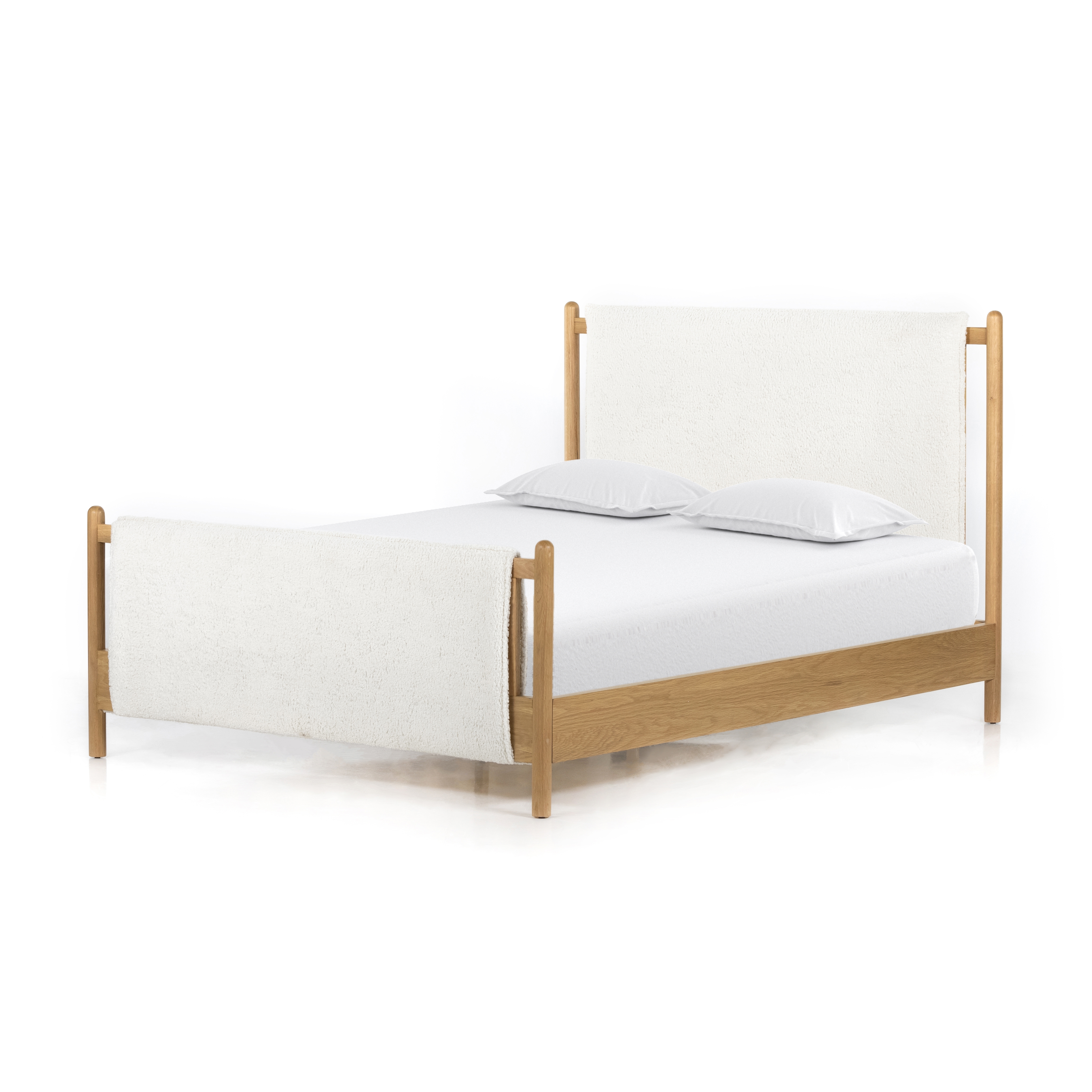 Bowen Bed-Sheepskin Natural-Queen - Image 0