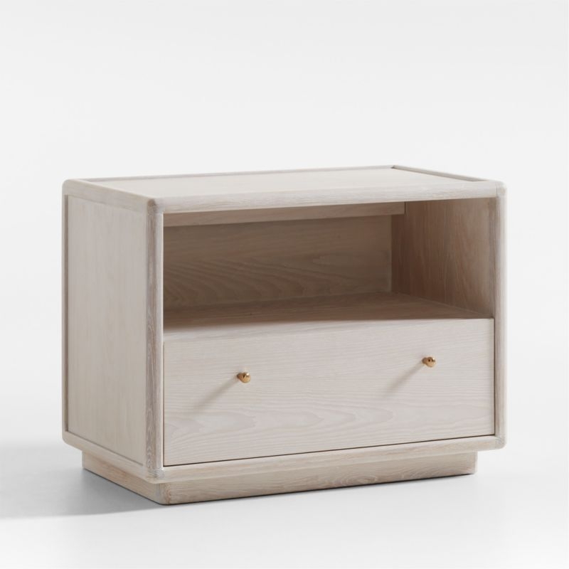 Lafayette 32" Whitewashed Wood Charging Nightstand - Image 2
