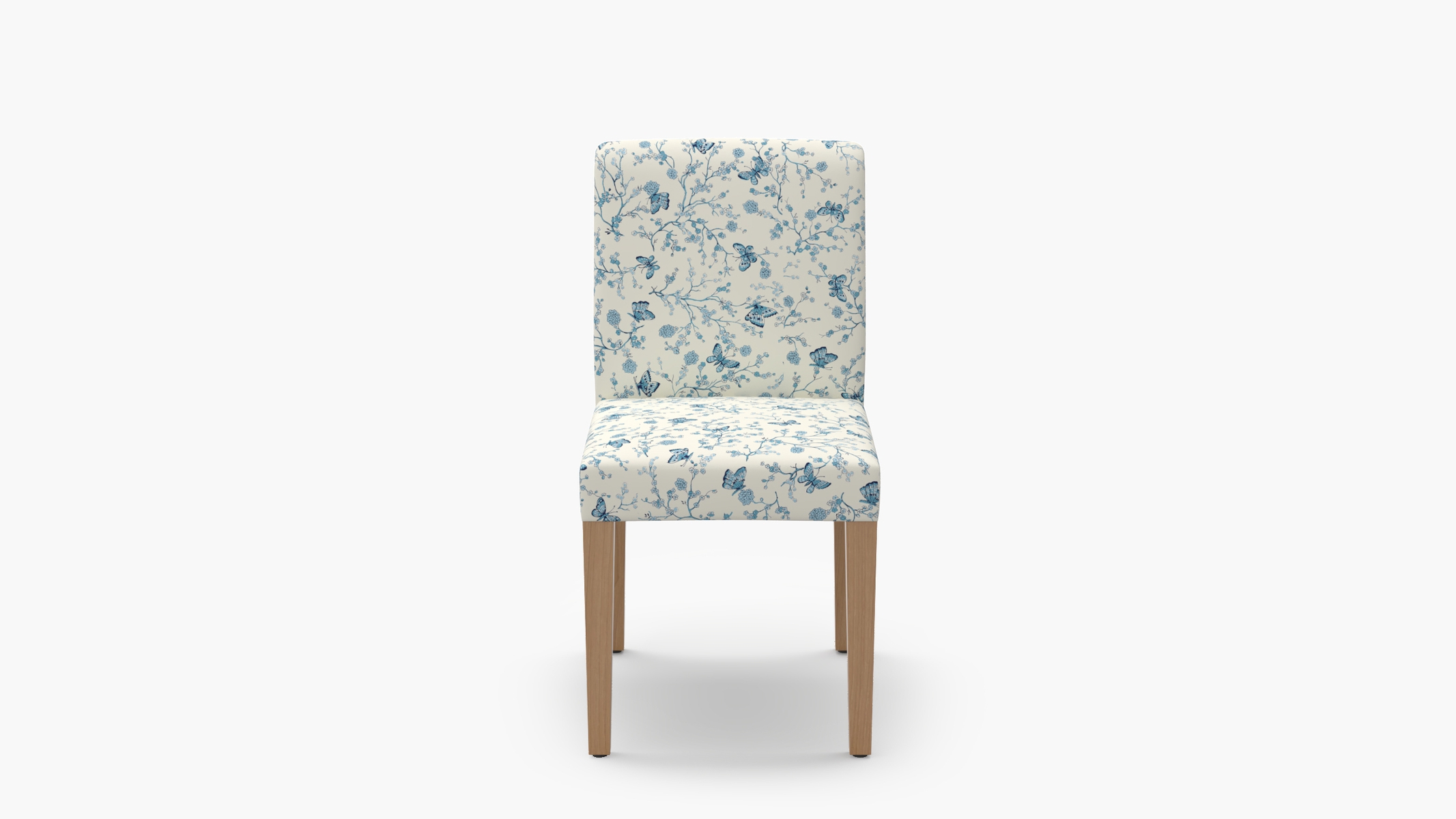 Signature Dining Chair, Delft Mariposa, Natural Square Tapered Leg - Image 0