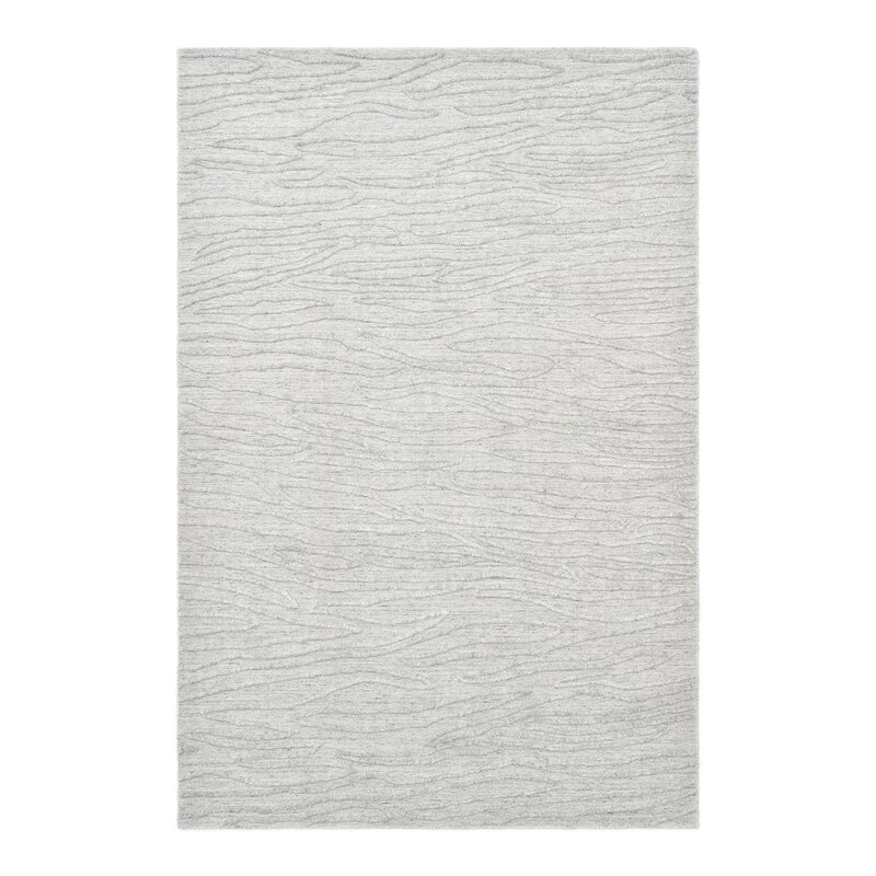 Solo Rugs Dharmandra Abstract Silver Area Rug - Image 0
