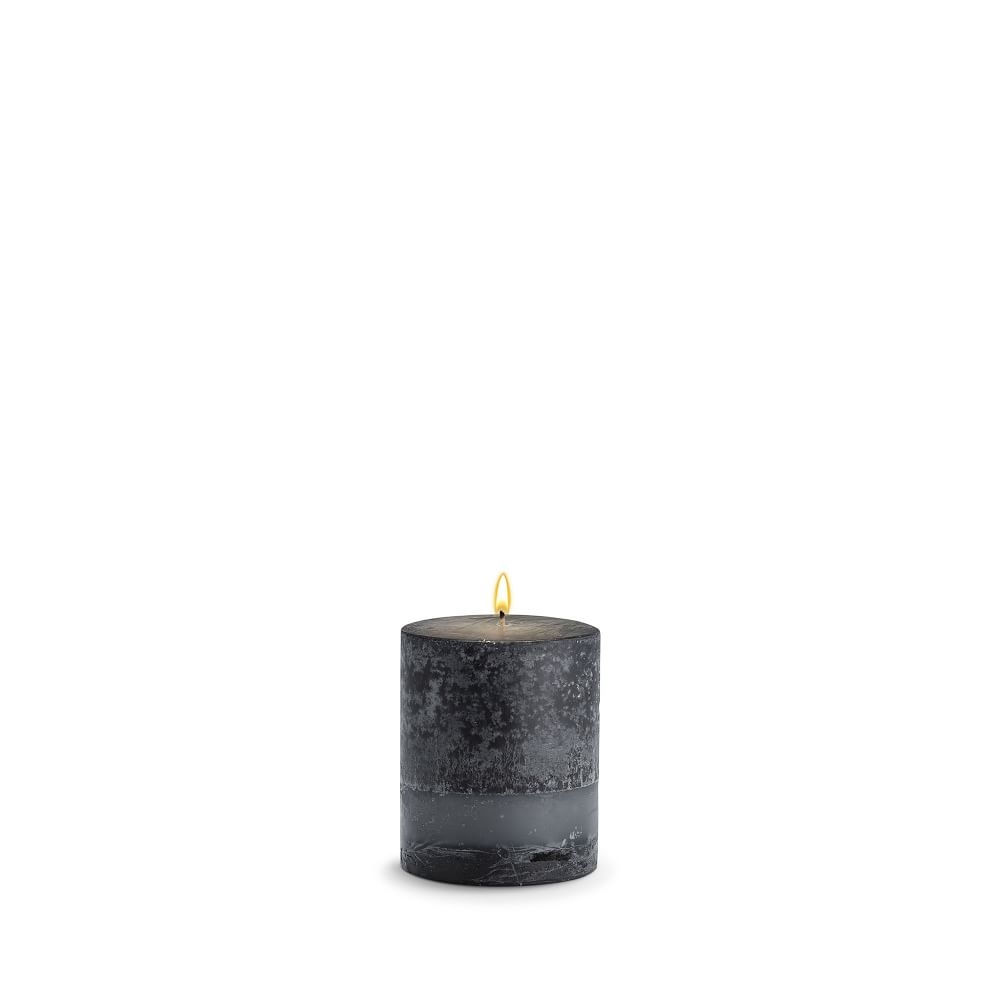 Pillar Candle, Wax, Black Bamboo, 3"x3" - Image 0