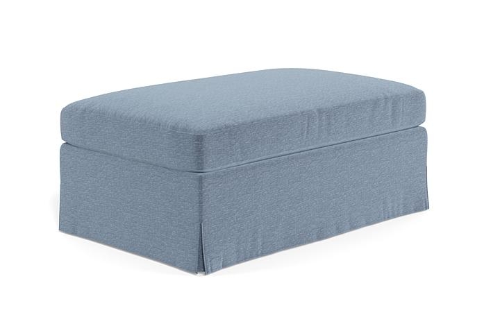 Sloan Slipcovered Ottoman - Image 1