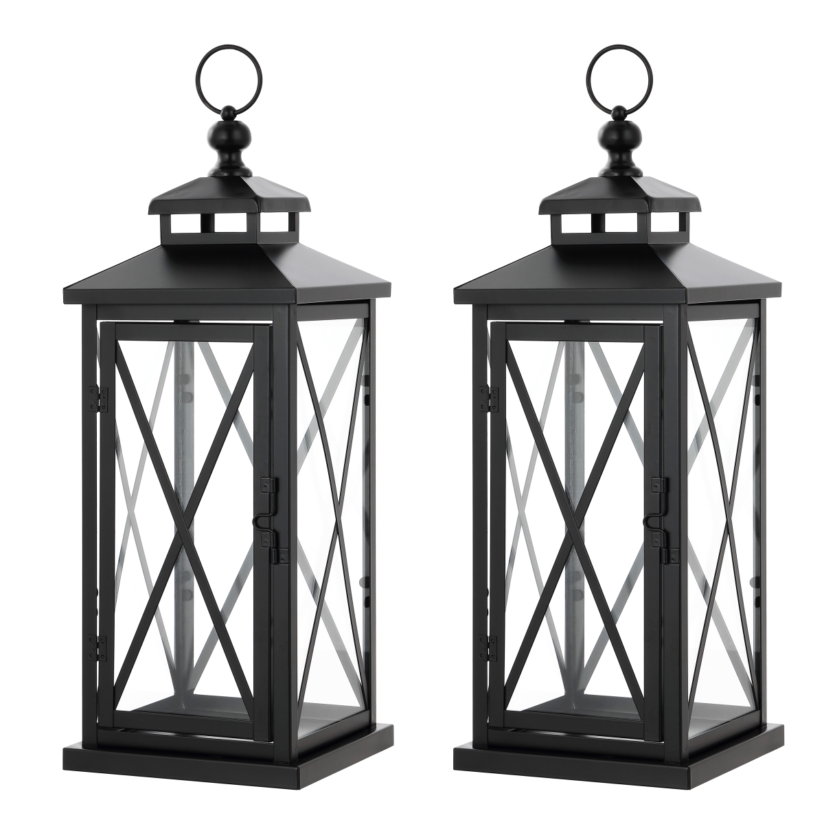 Lirio 20.5" Outdoor Lantern - Black - Safavieh - Image 1