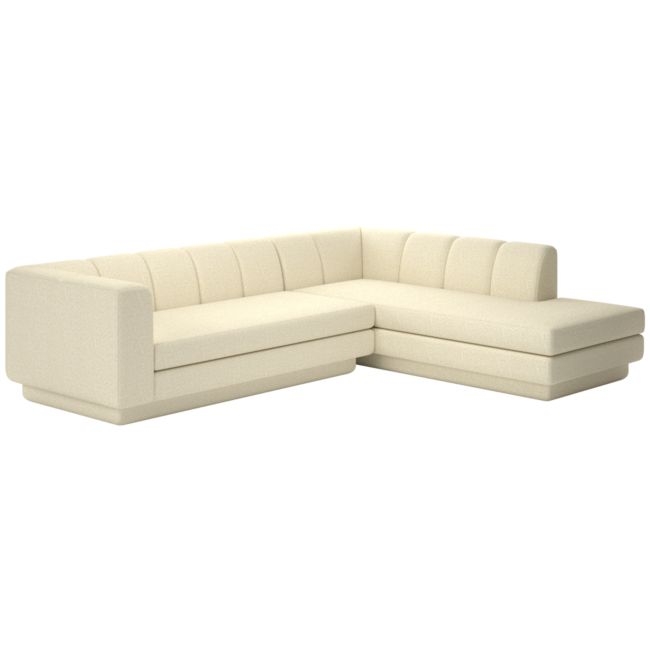 Yarrow 2-Piece L-Shaped Sectional Sofa with Right Arm Bloce Cream - Image 0