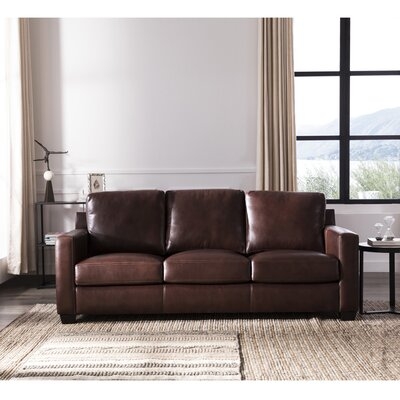 Buckhead Genuine Leather 83.5" Square Arm Sofa - Image 0
