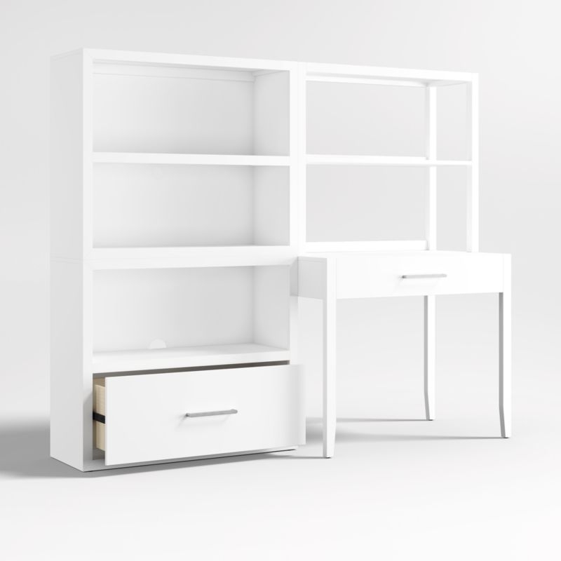 Ever Simple Modular White Wood Kids Workspace Suite - Image 5