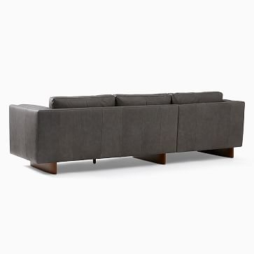 Anton 105" Right 2-Piece Chaise Sectional, Sierra Leather, Licorice, Burnt Wax - Image 3