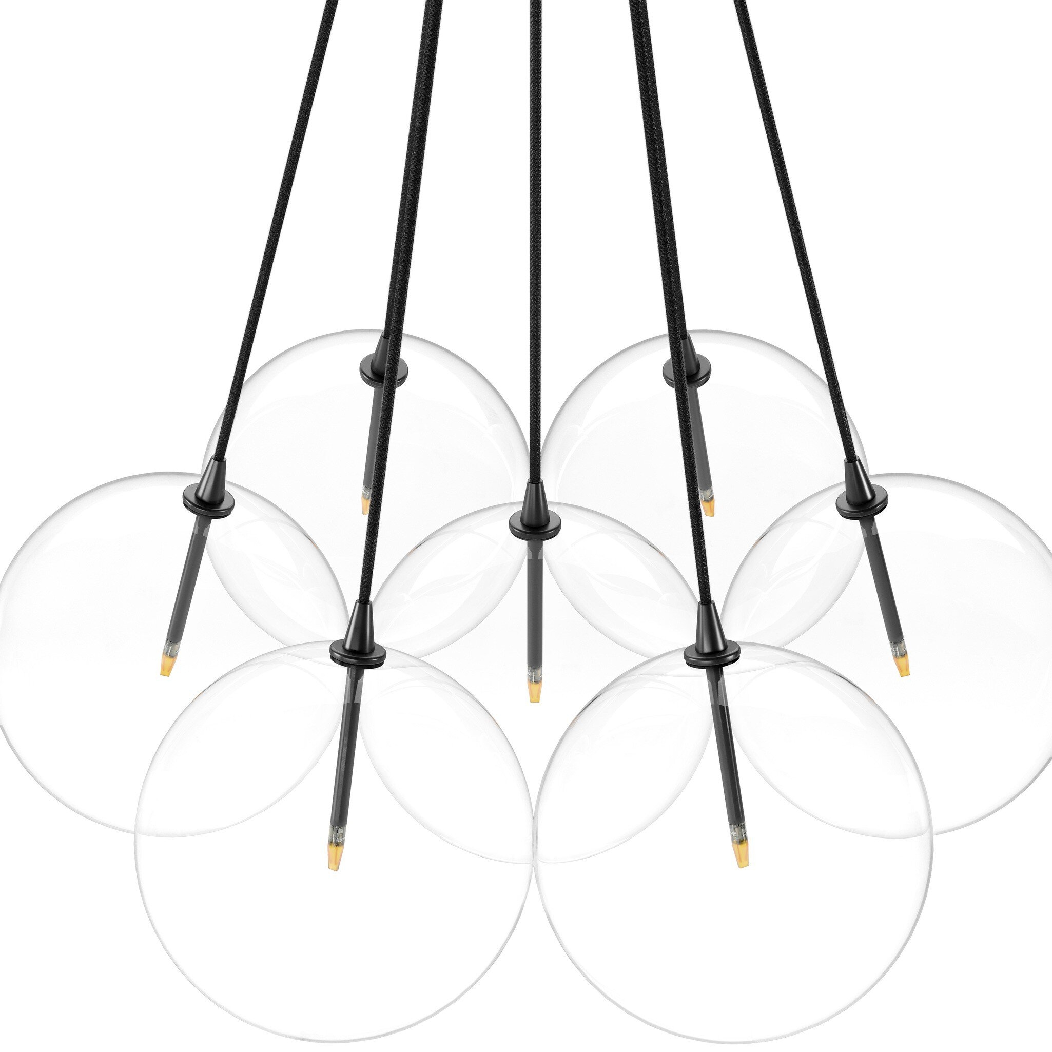 Cloud 7 Globe Chandelier - Clear Glass - Image 2