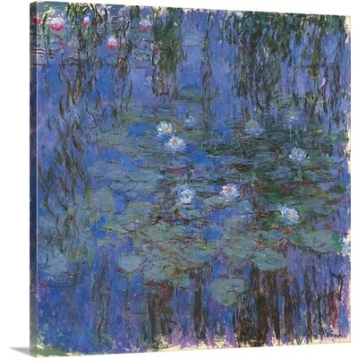 'Blue Water Lilies, 1916-1919. Musee d'Orsay, Paris, France' by Claude Monet Painting Print - Image 0