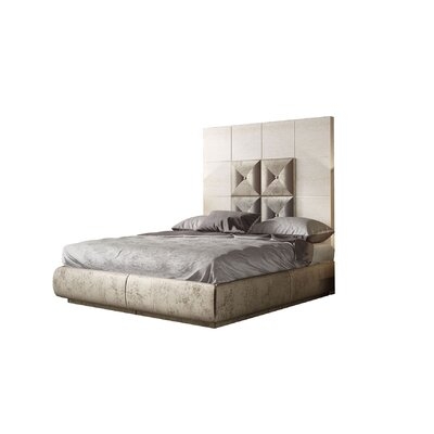 Disanto Tufted Solid Wood and Upholstered Standard Bed - Image 0