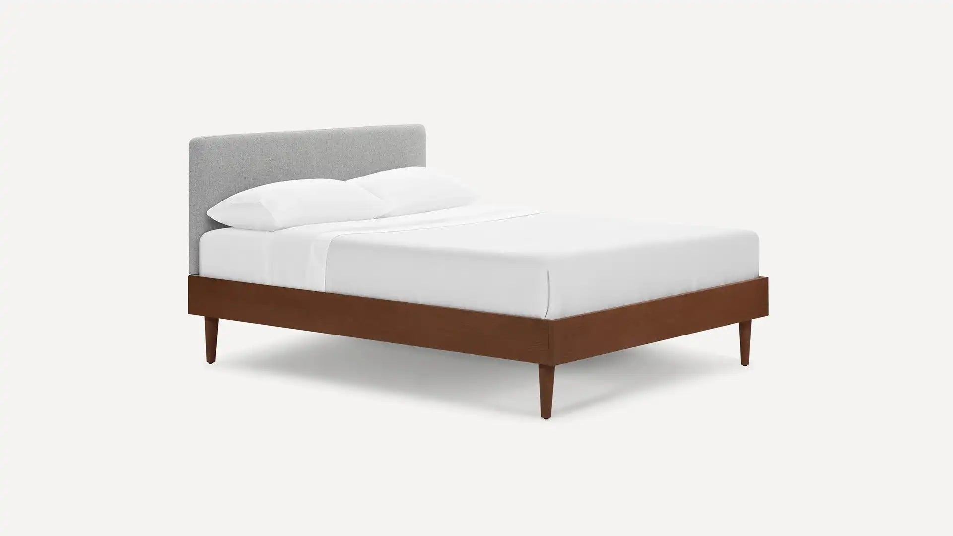 Chorus Bed with Upholstered Headboard - King / Papyrus/Oak / Straight - Image 10