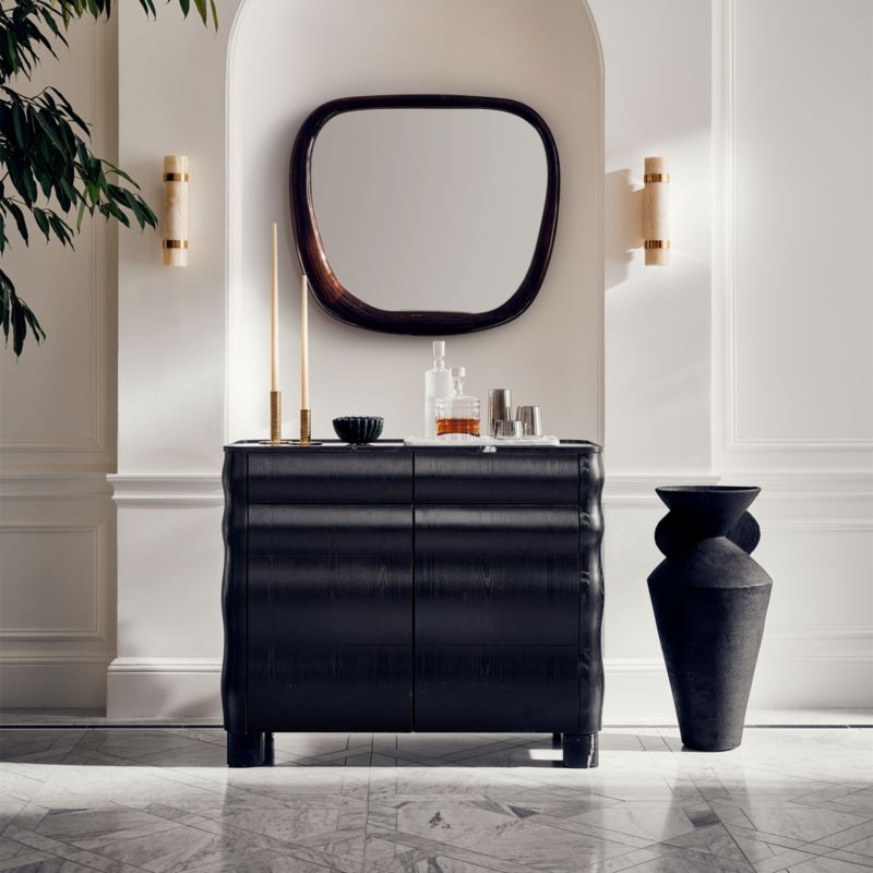 Natalia Onyx and Brass Wall Sconce Set of 2 - Image 5