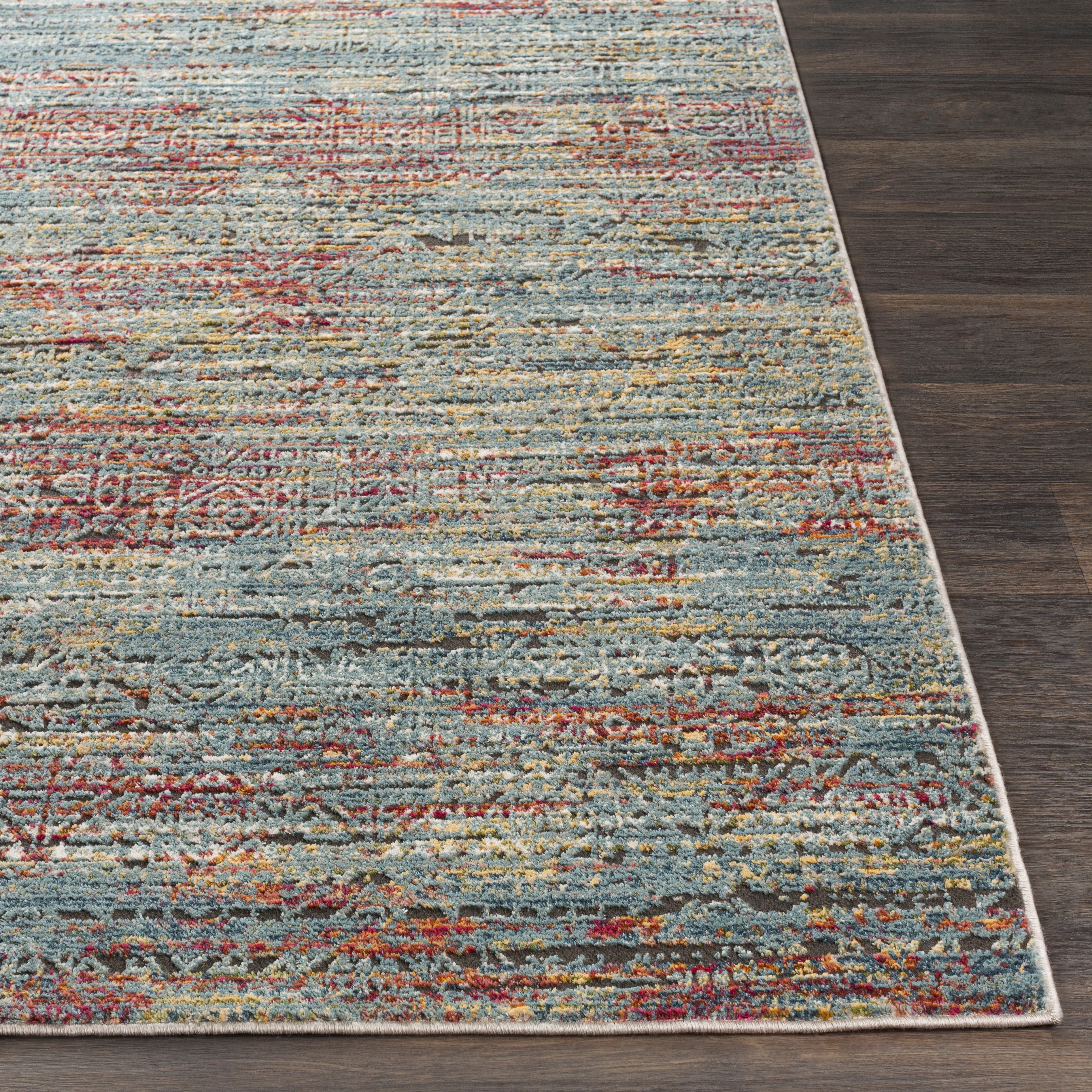 Herati Blue Indoor 2' x 2'11" Machine Woven Rug - Image 2