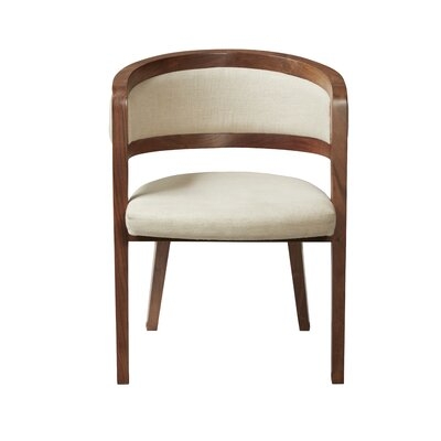 Boxwell Linen Upholstered Arm Chair in Off White - Image 0