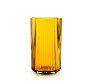 Lyngby Amber Glass Vase, Large, 12.2" - Image 4