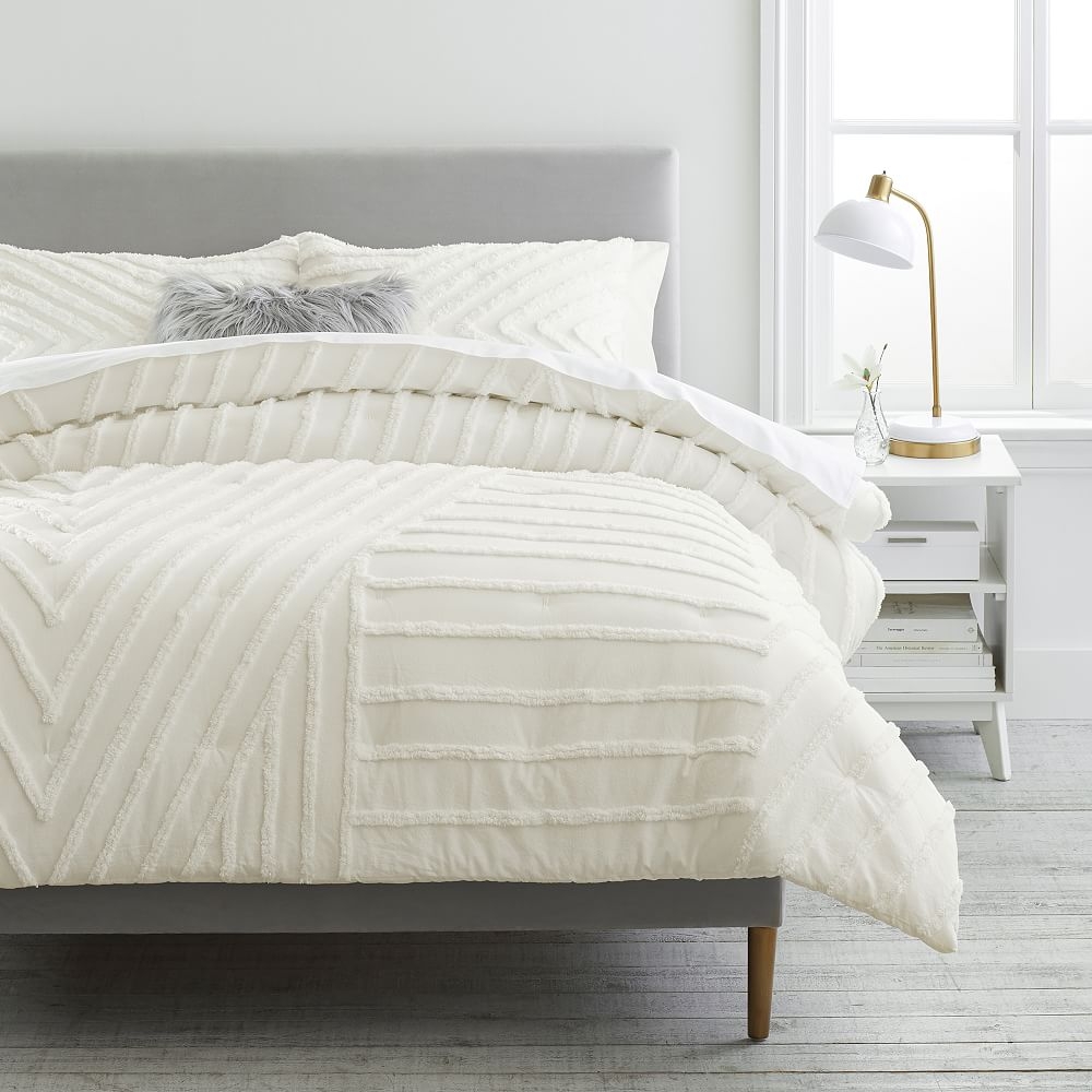 Modern Artisan Comforter & Sham, Twin/Twin XL, Ivory - Image 0