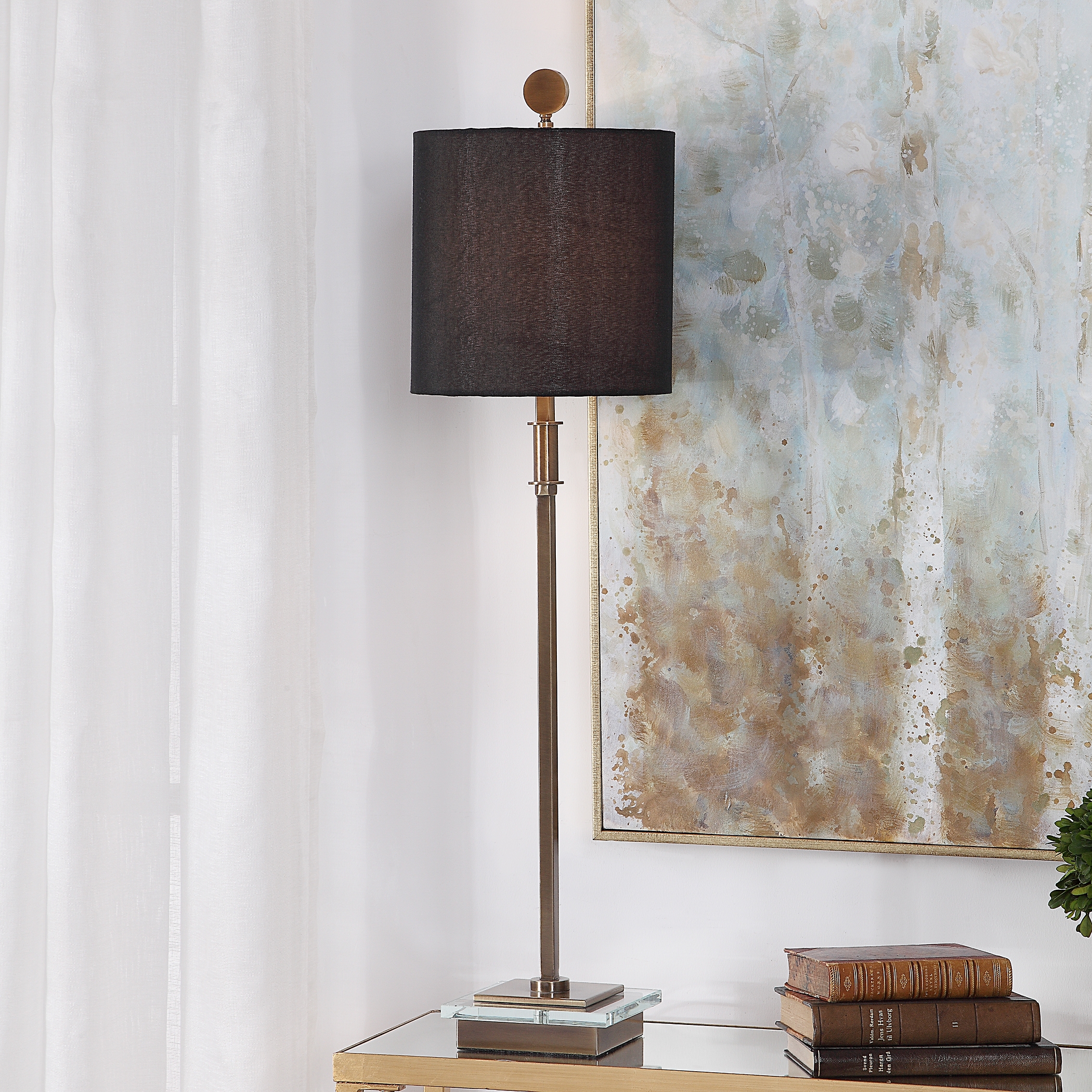 Volante Antique Brass Table Lamp - Image 1