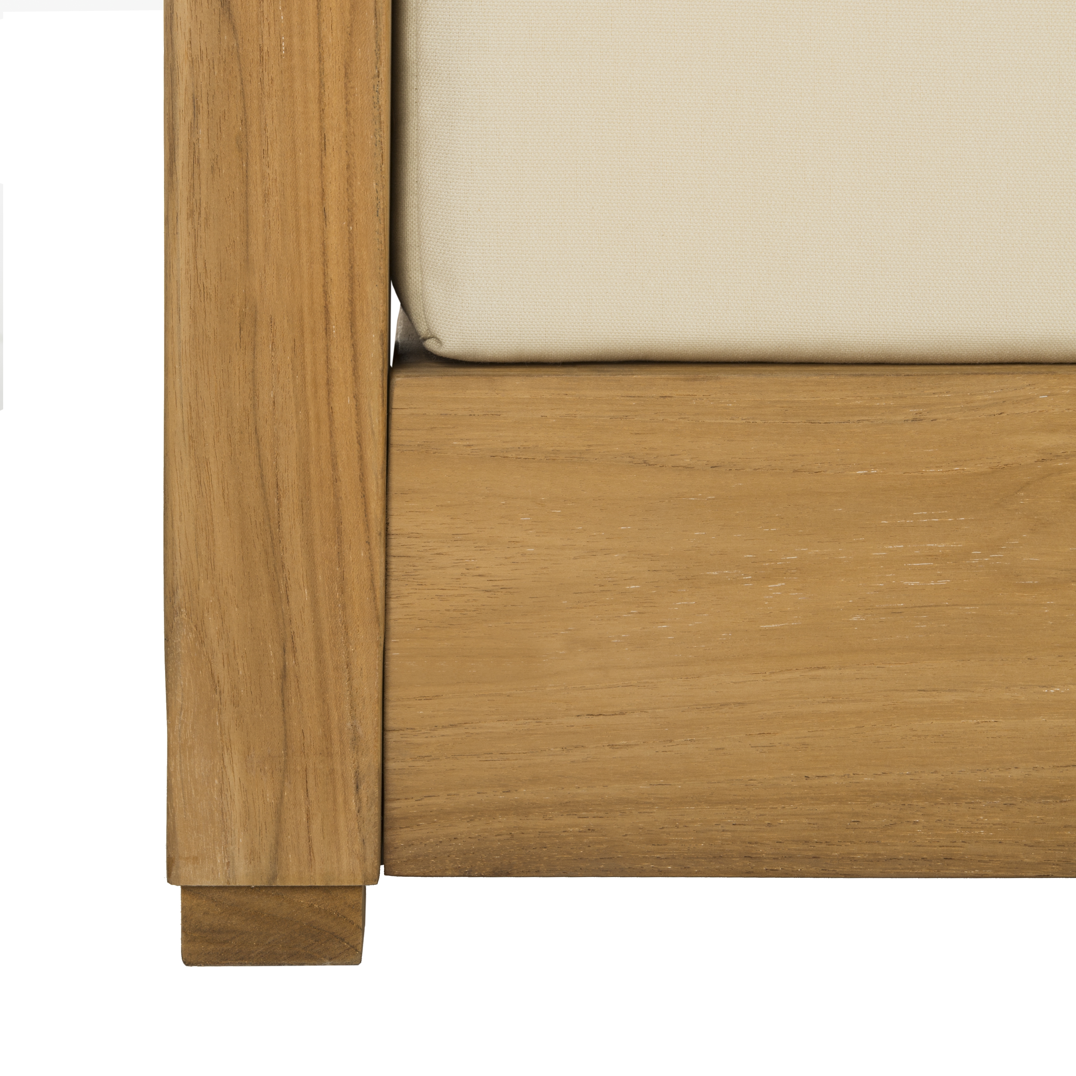 Montford 2-Seat Loveseat - Teak/Beige - Safavieh - Image 6